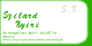 szilard nyiri business card